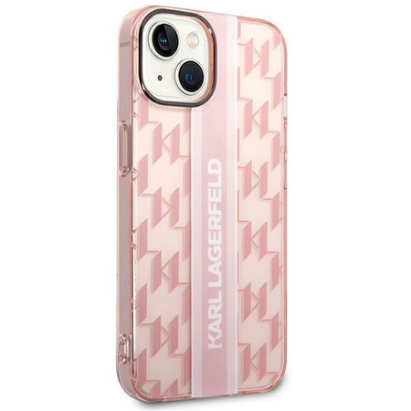 Karl Lagerfeld KLHCP14MHKLSPCP iPhone 14 Plus 6,7" hardcase różowy/pink Mono Vertical Stripe