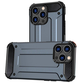 Pancerne etui do iPhone 15 Pro Hybrid Armor - niebieskie