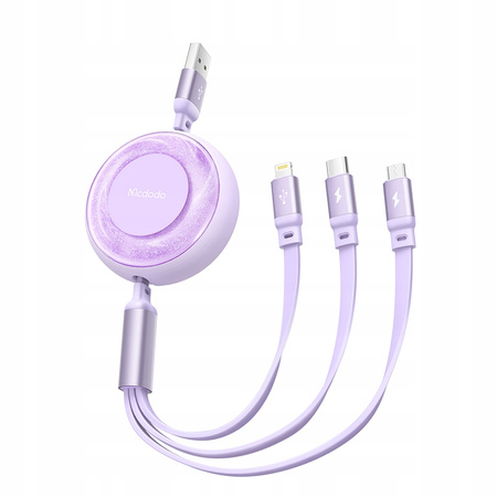 MCDODO KABEL ZWIJANY MICRO LIGHTNING USB-C 3W1 66W