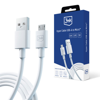 3MK KABEL MICRO USB DO ANDROID HUAWEI LG SAMSUNG 1.2M 2.4A SZYBKA ŁADOWARKA