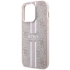 Etui Guess 4G Printed Stripes MagSafe na iPhone 15 Pro - różowe