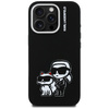 Etui Karl Lagerfeld Silicone             Karl&Choupette Sketch MagSafe do iPhone 16 Pro Max czarny