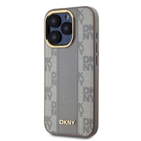 DKNY ETUI HARDCASE DO IPHONE 15 PRO 6.1 DO MAGSAFE LEATHER CHECKERED