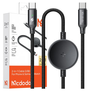 MCDODO INDUCTIVE CHARGER FOR SAMSUNG GALAXY WATCH 2IN1 USB-C LAPTOP CABLE