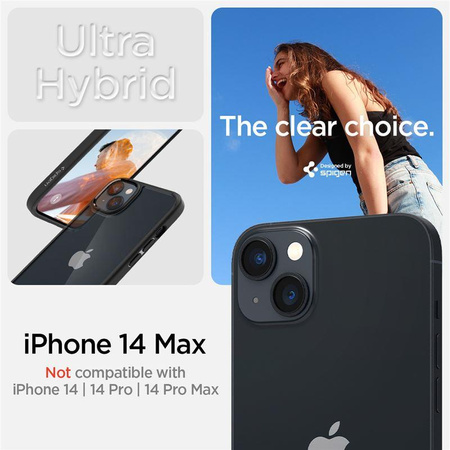 SPIGEN ULTRA HYBRID IPHONE 14 PLUS MATTE BLACK