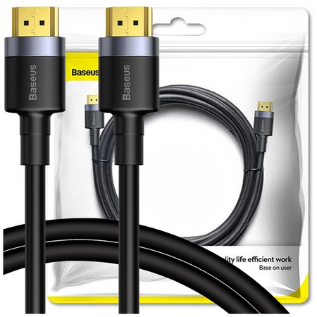 Baseus Cafule kabel przewód HDMI 2.0 4K 60 Hz 3D 18 Gbps 2 m czarny (CADKLF-F01)