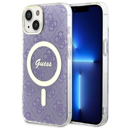 Etui Guess GUHMP14MH4STU na iPhone 14 Plus 6.7" purpurowy/purple hardcase 4G MagSafe