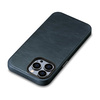 iCarer Oil Wax Premium Leather Case skórzane etui iPhone 14 Pro magnetyczne z MagSafe ciemnoniebieski (WMI14220702-BU)