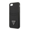 Etui Guess GUHCI8PSATPK na iPhone 7 / 8 / SE 2020 / SE 2022 hardcase - czarne Saffiano Triangle Logo Cardslot