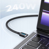 MCDODO KABEL USB-C USB-C SZYBKIE ŁADOWANIE USB TYP C PD 240W 1M LED CZARNY