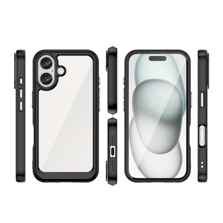 HURTEL ETUI OUTER SPACE CASE DO IPHONE 16 Z ŻELOWĄ RAMKĄ IDEALNE DO OCHRONY