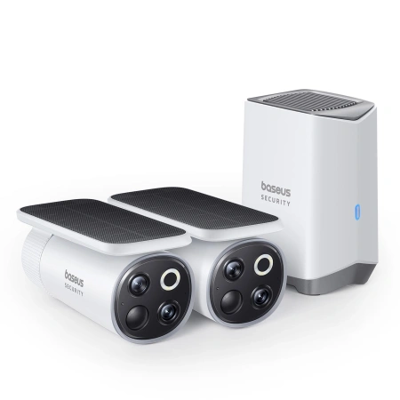 Zewnętrzny zestaw monitoringu Baseus Security S1 Pro Dual 3K (2 kamery) - biały