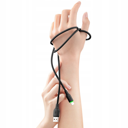 MCDODO ŁADOWARKA KABEL USB LIGHTNING SZYBKIEGO ŁADOWANIA DO IPHONE 1M LED