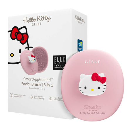 GESKE SZCZOTECZKA DO CZYSZCZENIA TWARZY 3W1 Z APLIKACJĄ HELLO KITTY RÓŻOWA