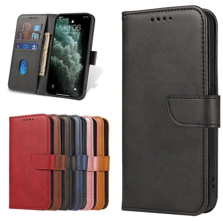 Magnet Case elegancki futerał etui pokrowiec z klapką i funkcją podstawki Samsung Galaxy A73 czarny