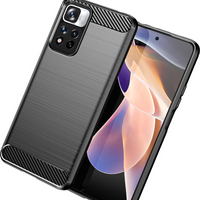 Carbon Case elastyczne etui pokrowiec Xiaomi Redmi Note 11 Pro+ 5G (China) / 11 Pro 5G (China) / Mi11i HyperCharge / Poco X4 NFC czarny