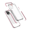 Spring Armor żelowy elastyczny pancerny pokrowiec z kolorową ramką do iPhone 12 mini różowy