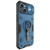 Nillkin CamShield Armor Pro Case etui iPhone 14 Plus pancerny pokrowiec z osłoną na aparat ring podstawka niebieskie