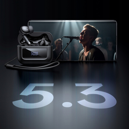 MCDODO IN-EAR BLUETOOTH WIRELESS HEADPHONES WITH MICROPHONE CASE AND STRAP