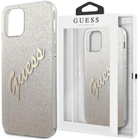 Guess GUHCP12MPCUGLSGO iPhone 12/12 Pro 6,1" złoty/gold hardcase Glitter Gradient Script