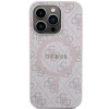 Etui Guess 4G Collection Leather Metal Logo MagSafe na iPhone 14 Pro Max - różowe