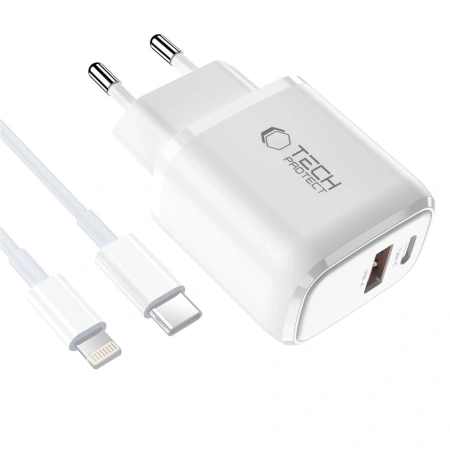 TECH-PROTECT ŁADOWARKA SIECIOWA NCA30 PD 30W QC3.0 DO LIGHTNING USB-A