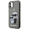 Etui Karl Lagerfeld KLHCN61HNKCTGK na iPhone 11 / Xr - czarne Gliter Karl&Choupette