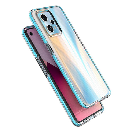 Spring Case etui Realme 9 Pro+ / Realme 9 silikonowy pokrowiec z ramką jasnoróżowe