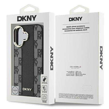 DKNY ETUI CASE DO IPHONE 16 PLUS 6,7 CHECKERED HARDCASE ZAMKNIĘCIE