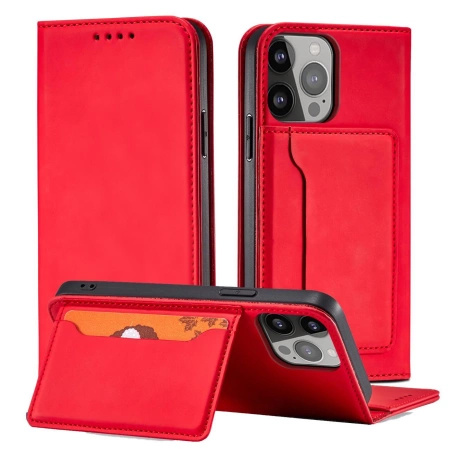 HURTEL MAGNETIC CASE POKROWIEC DO IPHONE 14 PRO PORTFEL Z KLAPKĄ PODSTAWKA