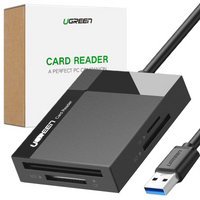 Ugreen czytnik kart pamięci USB 3.0 SD / micro SD / CF / MS czarny (30231)