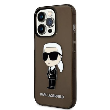 Karl Lagerfeld KLHCP14LHNIKTCK iPhone 14 Pro 6,1" czarny/black hardcase Ikonik Karl Lagerfeld