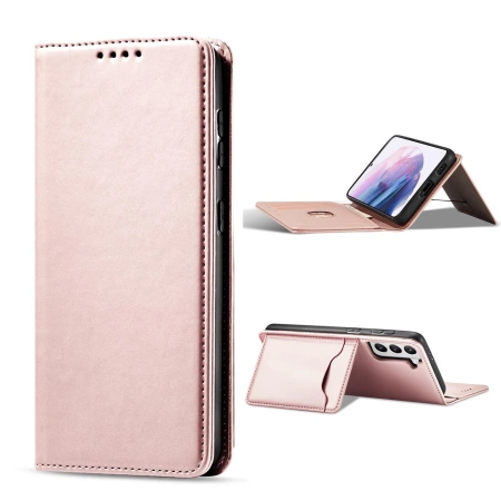HURTEL ETUI MAGNET CARD POKROWIEC DO SAMSUNG GALAXY S22 PLUS PORTFEL RÓŻOWY
