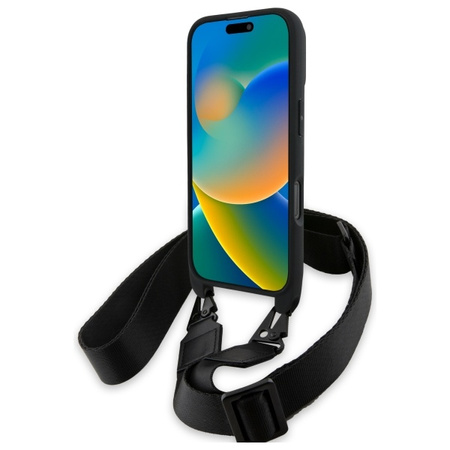 BMW BMHCP16X23PSVTK iPhone 16 Pro Max    6.9 czarny/black hardcase M Edition Carbon Tricolor Lines & Strap
