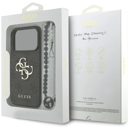 GUESS ETUI 4G STRAP CLASSIC LOGO DO IPHONE 17 PRO Z PASEM I DESIGNERSKIM