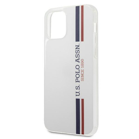 Etui U.S. Polo Assn. Tricolor Collection na iPhone 12 mini - białe