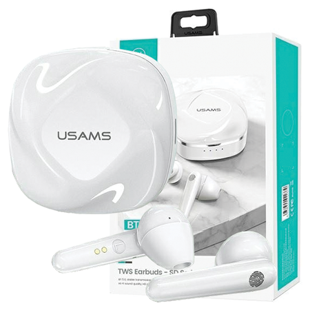 USAMS SŁUCHAWKI BLUETOOTH 5.0 TWS DO TELEFONÓW BEZPRZEWODOWE Z DŹWIĘKIEM HD