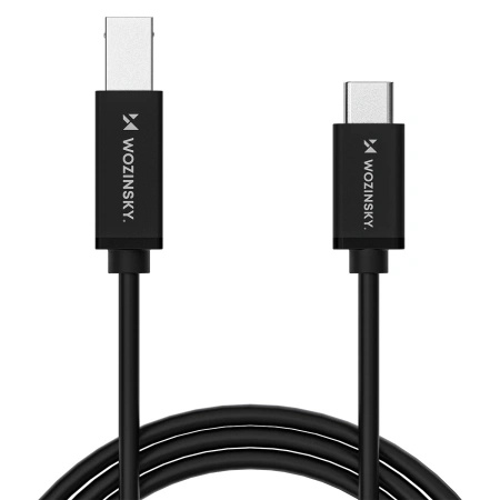 Kabel Wozinsky WKDDY1S USB-B - USB-C 1m - czarny