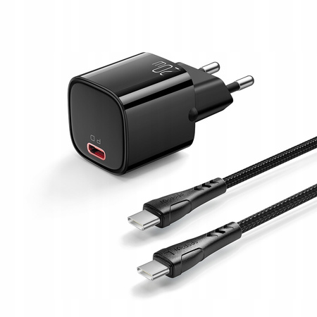 MCDODO SZYBKA ŁADOWARKA SIECIOWA ZASILACZ DO IPHONA TYP C USB-C 20W KABEL