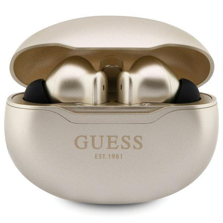Słuchawki Bluetooth Guess GUTWST50ED TWS + stacja dokująca - złote Classic EST