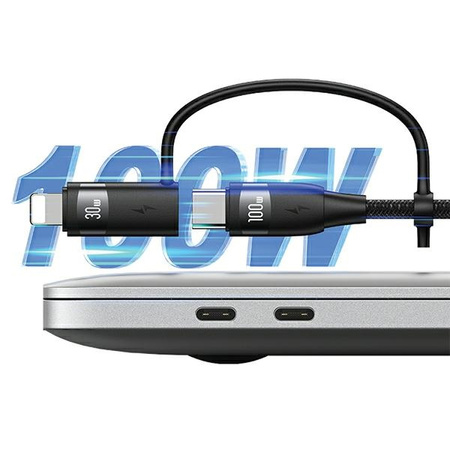 USAMS KABEL 6W1 USB-C MICRO-USB DO LIGHTNING DO TELEFONÓW OPPO VIVO 2M 100W