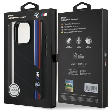 BMW ETUI HARDCASE DO IPHONE 16 PRO MAX 6.9 DO MAGSAFE SILICONE CUT TRICOLOR