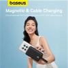 Powerbank Baseus Magnetic Mini MagSafe 10000mAh 30W z wbudowanym kablem USB-C - czarny + kabel Baseus Simple Series USB-C - USB-C 60W 0.3m