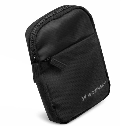 Mini saszetka na ramię Wozinsky WMS-W1 wodoodporna dwukomorowa na telefon unisex - czarna