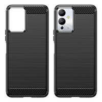 Carbon Case etui do Infinix Note 12i elastyczny silikonowy karbonowy pokrowiec czarne