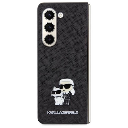 Etui Karl Lagerfeld Saffiano Karl&Choupette Pin na Samsung Galaxy Z Fold 5 - czarne