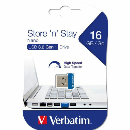 VERBATIM PENDRIVE 16GB USB-A 3.2 DO WINDOWS MAC NISKI KOSZT PRZESYŁU DANYCH