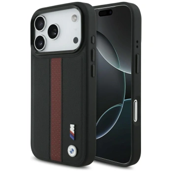 BMW ETUI M PERFORATED STRIPE LOGO DO MAGSAFE IPHONE 17 PRO LUKSUSOWA