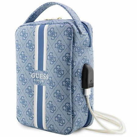 Torba Guess 4G Printed Stripes - niebieska