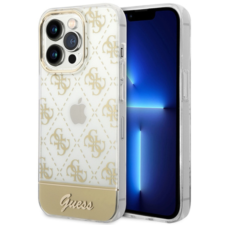 GUESS CASE HARD DO IPHONE 14 PRO 6,1 4G ZWÓR LOGO SCRIPT PATTERN